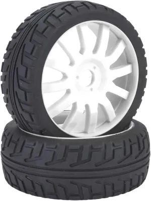 Wheel edge Hub Tires Rubber Tyres for 17mm Hex 1/8 On road Racing RC Car Accessory for for HSP for HPI Racing Car Toys(White) , 1/8 RC Car Wheel , 1/8 RC Car Wheel , Wheel edge Hub Tires Rubber TyresR