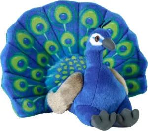 Wild Republic Cuddlekins Eco Peacock, Stuffed Animal, 12 Inches, Plush Toy, Fill is Spun Recycled Water Bottles, Eco Friendly