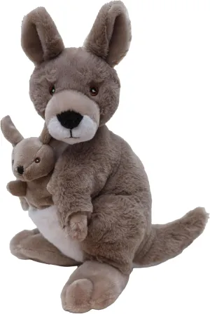 Wild Republic Ecokins, Kangaroo, Stuffed Animal, 12 inches, Gift for Kids, Plush Toy, Made from Spun Recycled Water Bottles, Eco Friendly, Child’s Room Décor
