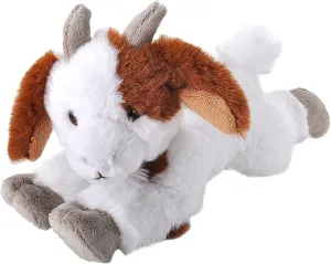 Wild Republic Ecokins Mini, Goat, Stuffed Animal, 8 inches, Gift for Kids, Plush Toy, Made from Spun Recycled Water Bottles, Eco Friendly, Child’s Room Decor
