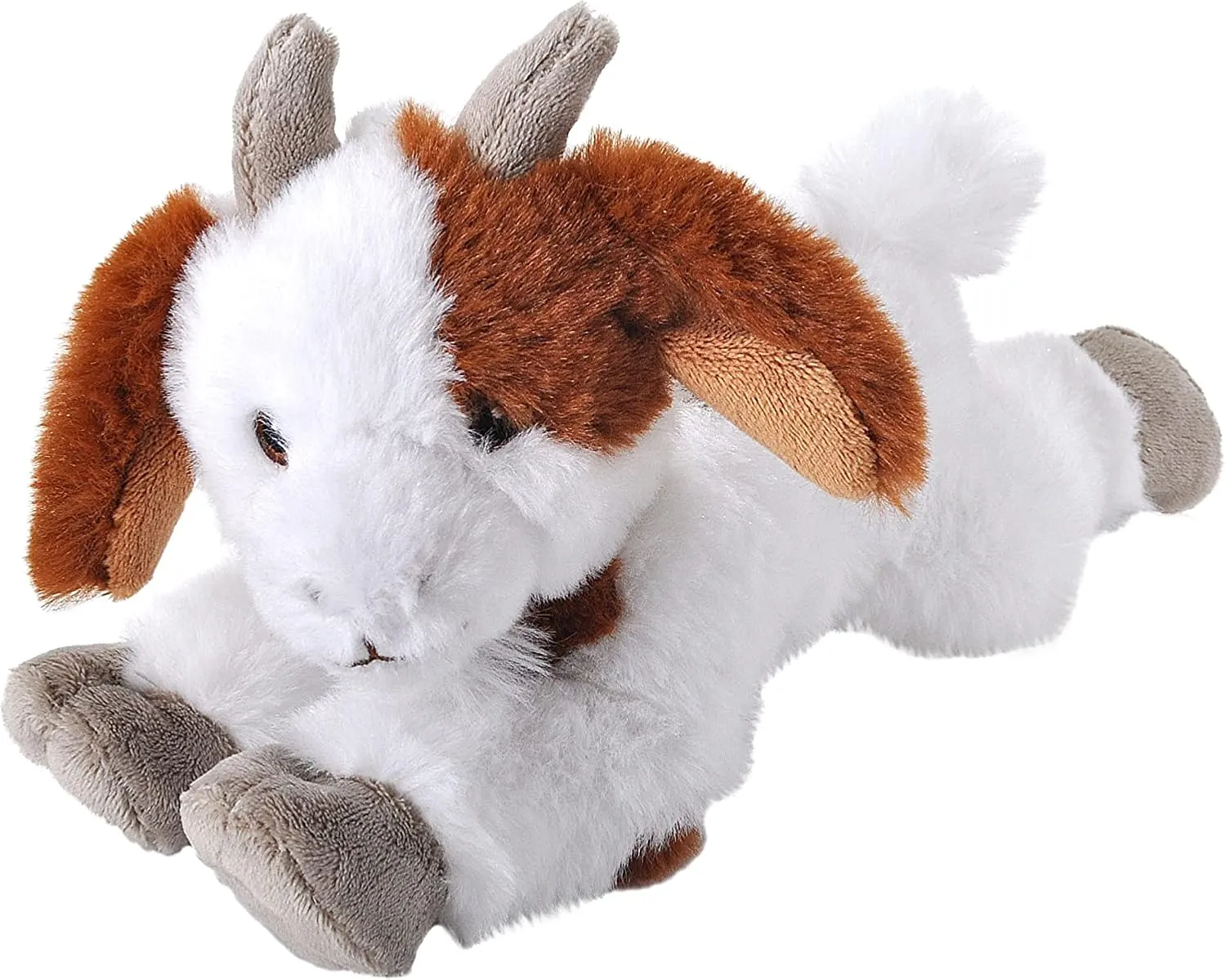 Wild Republic Ecokins Mini, Goat, Stuffed Animal, 8 inches, Gift for Kids, Plush Toy, Made from Spun Recycled Water Bottles, Eco Friendly, Child’s Room Decor