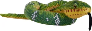 Wild Republic Snakes Eco Emerald Tree Boa, Stuffed Animal, 54 Inches, Plush Toy, Fill is Spun Recycled Water Bottles, Eco Friendly