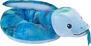Wild Republic Squishy Snake Blue, Stuffed Animal, 52 inch, Plush Toy, Fill is Spun Recycled Water Bottles