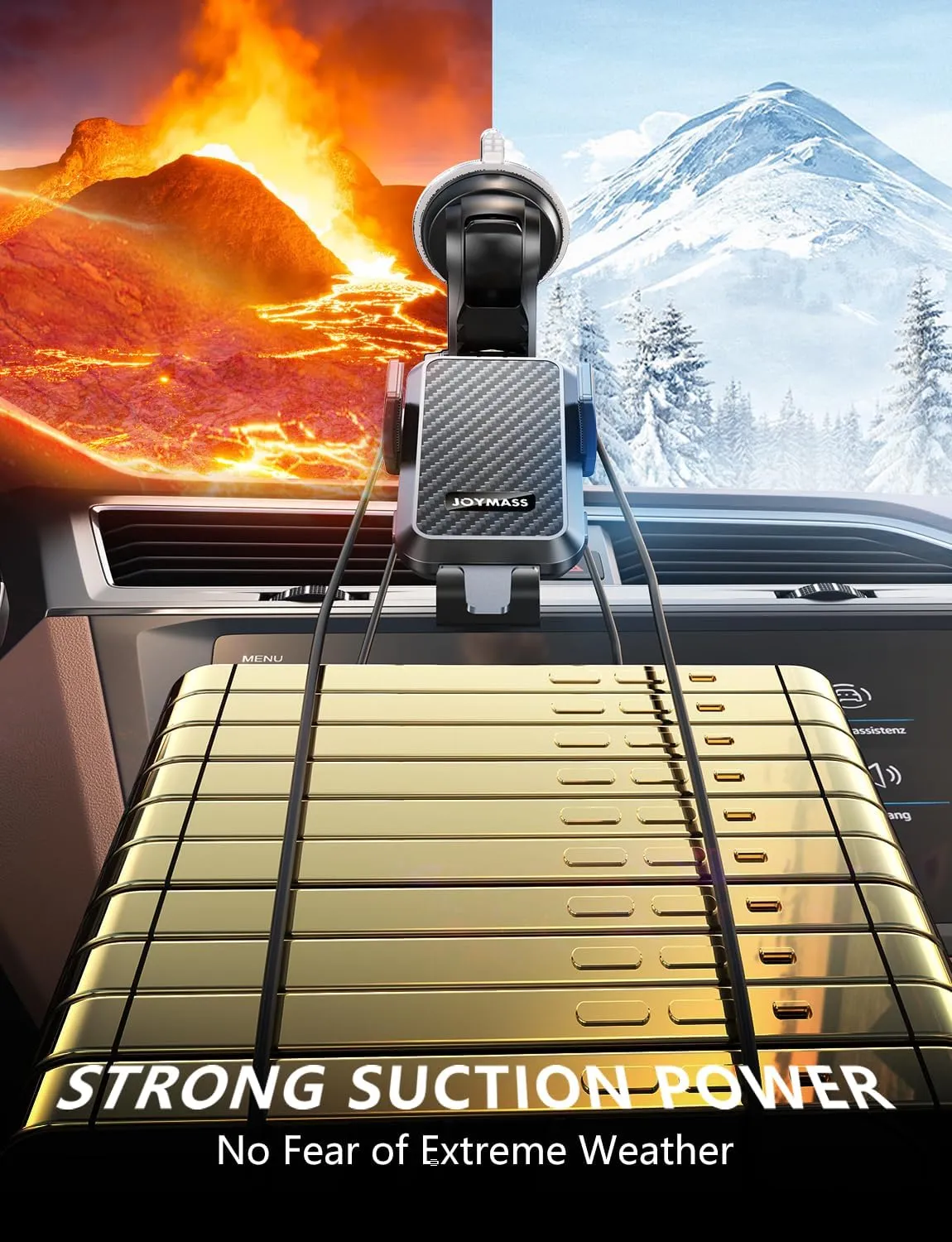 Wireless Car Charger, Phone Holders for Your Car, 15W Auto Clamping Phone Mount Car Accessories for iPhone 16 15 14 13 12 Mini Pro Max 11 XR XS, Samsung Galaxy S24 Ultra S23 S22  Note 20, etc