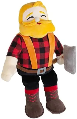 WISHPETS – Lumberjack Red Plaid Plush Stuffed Toy – 16 Inch Unique Soft Plaid Plushie Toy – Friendly Nature Learning Gift for Kids Toddlers