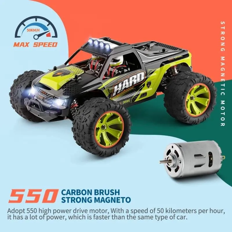 WLtoys 144002 50KM/H 1:14 2.4Ghz Racing Remote Control Car 4WD Alloy Metal Drift Car Remote Control Track Model RTR Toy (144002 3 * 1500)