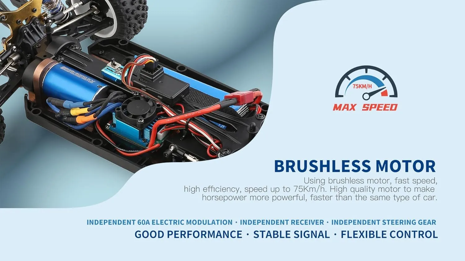 WLtoys XK 124017 V2 1/12 4WD 75km/h High-Speed Brushless Motor Off-Road Remote Control Drift Climbing RC Racing Car Adults,Kids Toys (124017 1 * 2200)