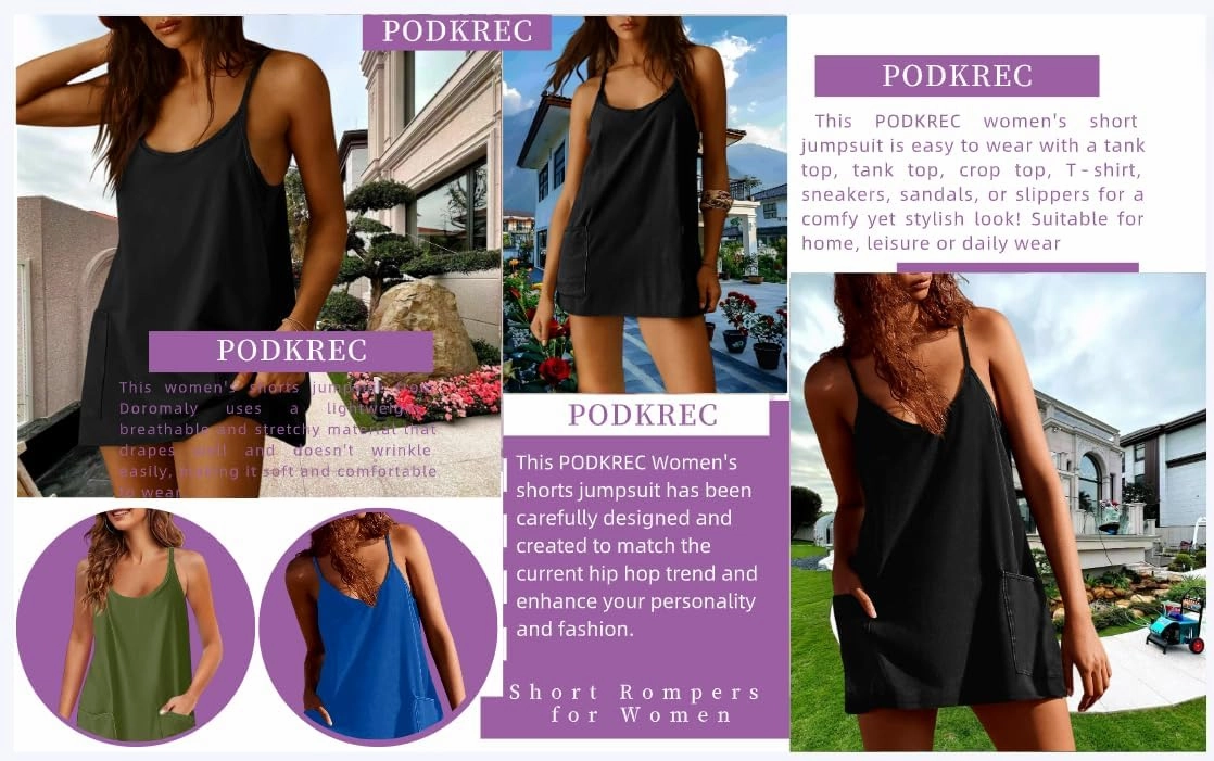 Women Sleeveless Mini Dress,Slip Dress Suspenders Shorts 3 Piece Set,Womens Tennis Dress Workout Mini Dress Romper