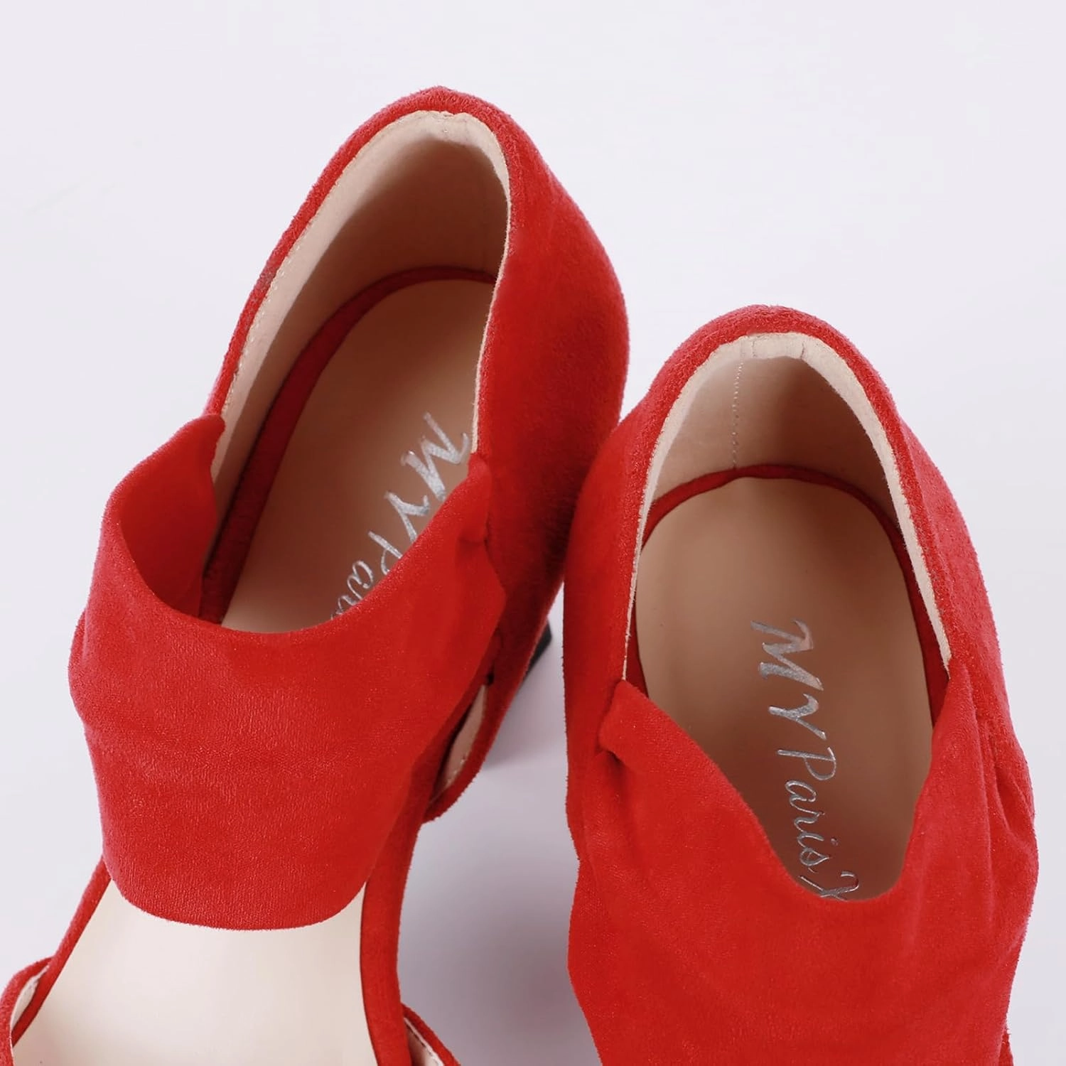 Womens Kitten Heel Dress Shoes Pointed Toe Slip On Party Elegant Pumps Ankle Strap Cutout Wedding Office Red Black Size 6.5-11.5