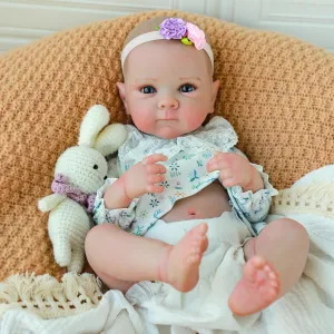 WOOROY Realistic Reborn Baby Dolls, 20 Inch Lifelike Newborn Silicone Baby Girl Doll with Full Body Vinyl, Real Life Baby Dolls Anatomically Correct Gift Toy for Kids Age 3 