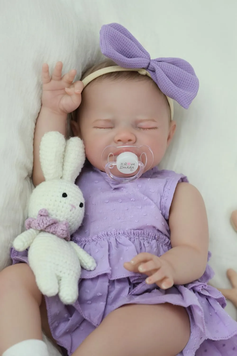 WOOROY Realistic Reborn Baby Dolls Girl - 20 Inch Lifelike Newborn Doll Real Life Weighted Soft Cloth Body with Gift Box Accessories for 3  Kids