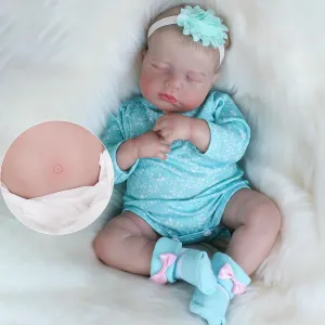 WOOROY Realistic Reborn Baby Dolls Girl - 20 Inch Lifelike Newborn Full Body Vinyl Sleeping Real Life Baby Doll, Anatomically Correct Handmade Silicone Doll Gift Toy with Accessories for Kids Age 3 