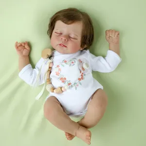 WOOROY Reborn Baby Dolls Boy - 18 Inch Realistic Newborn Doll Real Life Weighted Soft Body with Gift Box for 3  Years Old Kids