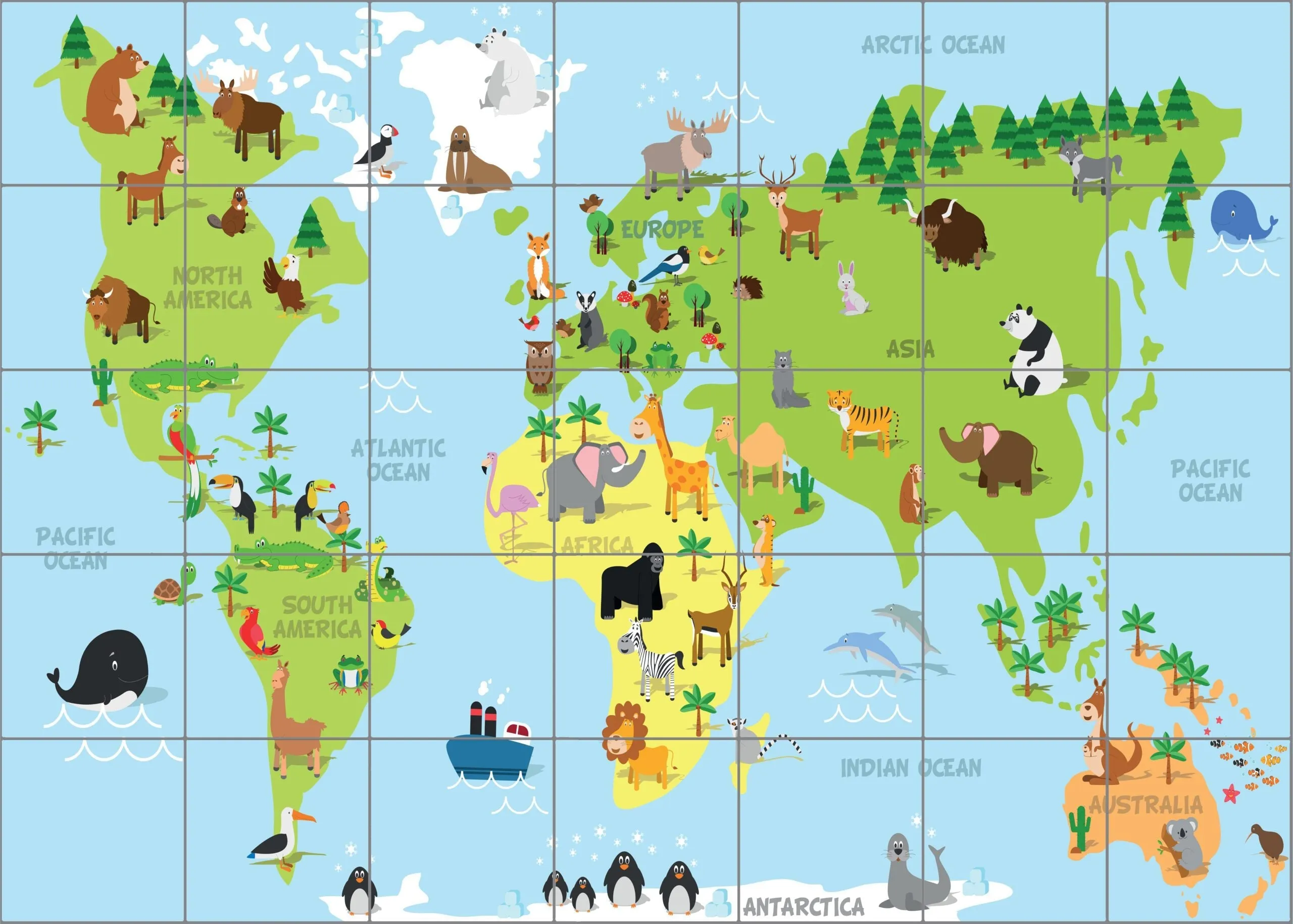 World Map Playmat for Programmable Robots