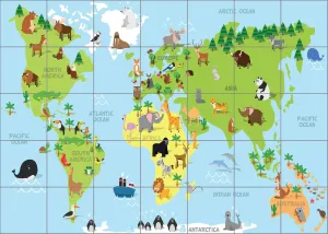 World Map Playmat for Programmable Robots
