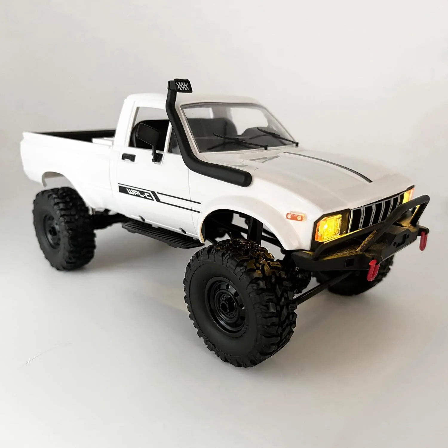 WPL C24-1 RC Rock Crawler RC Truck 4x4 1/16 Scale RC Crawler Off Road Remote Control Pickup 2.4G All Terrain RTR with Proportional Throttle Steering Led Light Adult