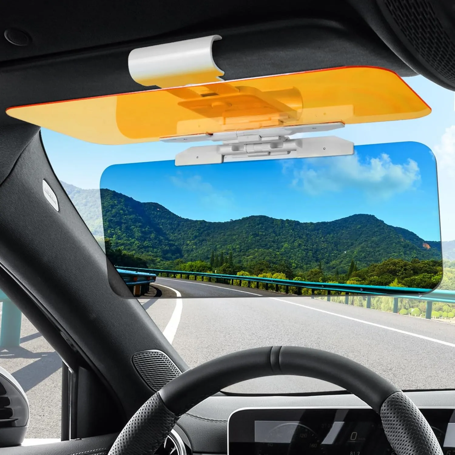 WSSROGY Day and Night Anti-Glare Polarized Car Sun Visor Extender Universal for Car SUVs Trucks