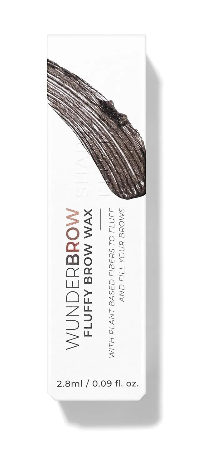 WUNDERBROW Fluffy Brow Wax, Vegan and Cruelty-Free Eyebrow Wax With a Waterproof Long Lasting Hold, Enriched with Jojoba and Argan Oil (Black/Brown)