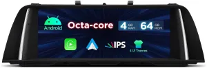 XTRONS 10.25 Inch Android 14 Car Stereo for BMW 5 Series F10 / F11 (2013-2016) NBT System, IPS Touch Screen 4 64GB Car Radio GPS Navigation Support Wireless CarPlay Android Auto
