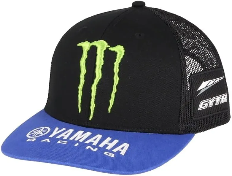 YAMAHA Racing x Monster Energy® Snapback Hat - Adult Cap GYTR YZ YZF 85 125 250 450 Black