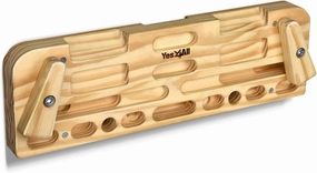Yes4All Wooden Hang Board/Climbing Board for Doorway - Hand Strengthener Equipment for Training Finger, Grip and Pull Up