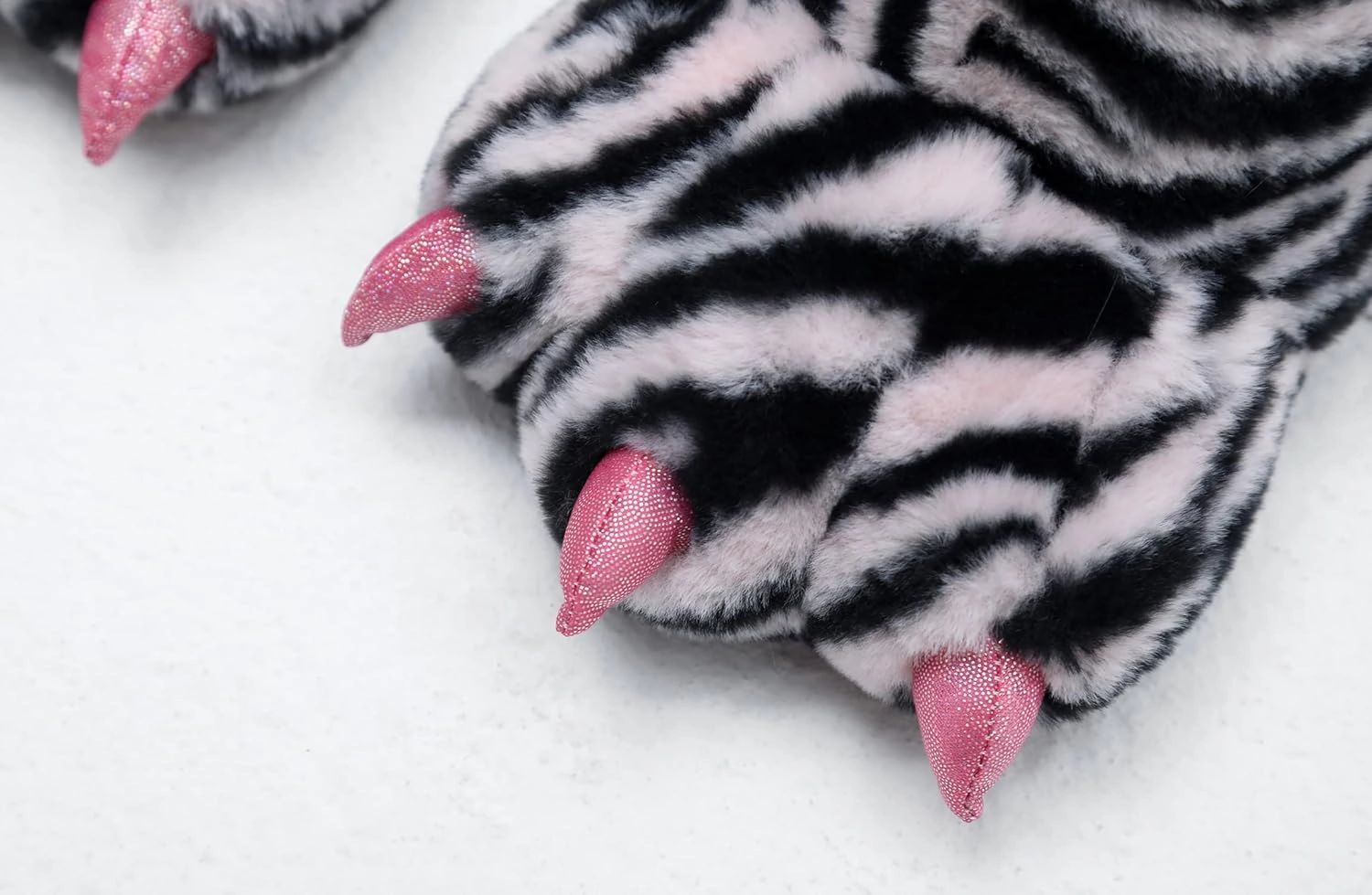 YESBOR Women's Plush Monster Feet House Slippers Halloween Furry Animal Costume Paw Claw Shoes