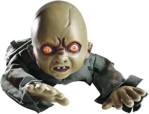 Yescom Animated Crawling Zombie Scary Ghost Baby Doll Halloween Haunted House Decor Sound Sensor Flashing Eyes 2024