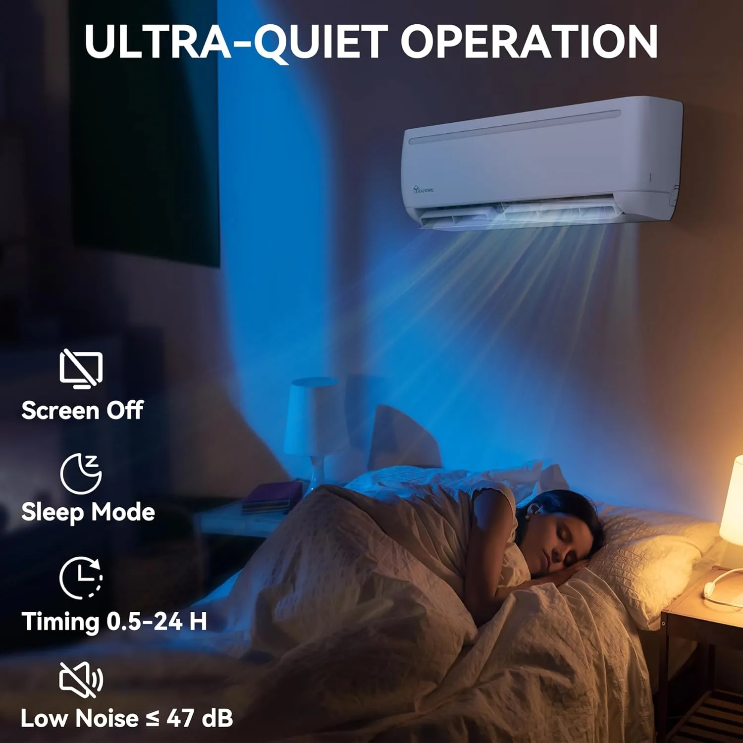 YITAHOME 18000 BTU Mini Split Air Conditioner Heat Pump System, Wifi Enabled 19 SEER2 208-230V Ductless AC Cool Up to 1250 Sq. Ft, Compatible with Alexa, Complete Installation Kit, White