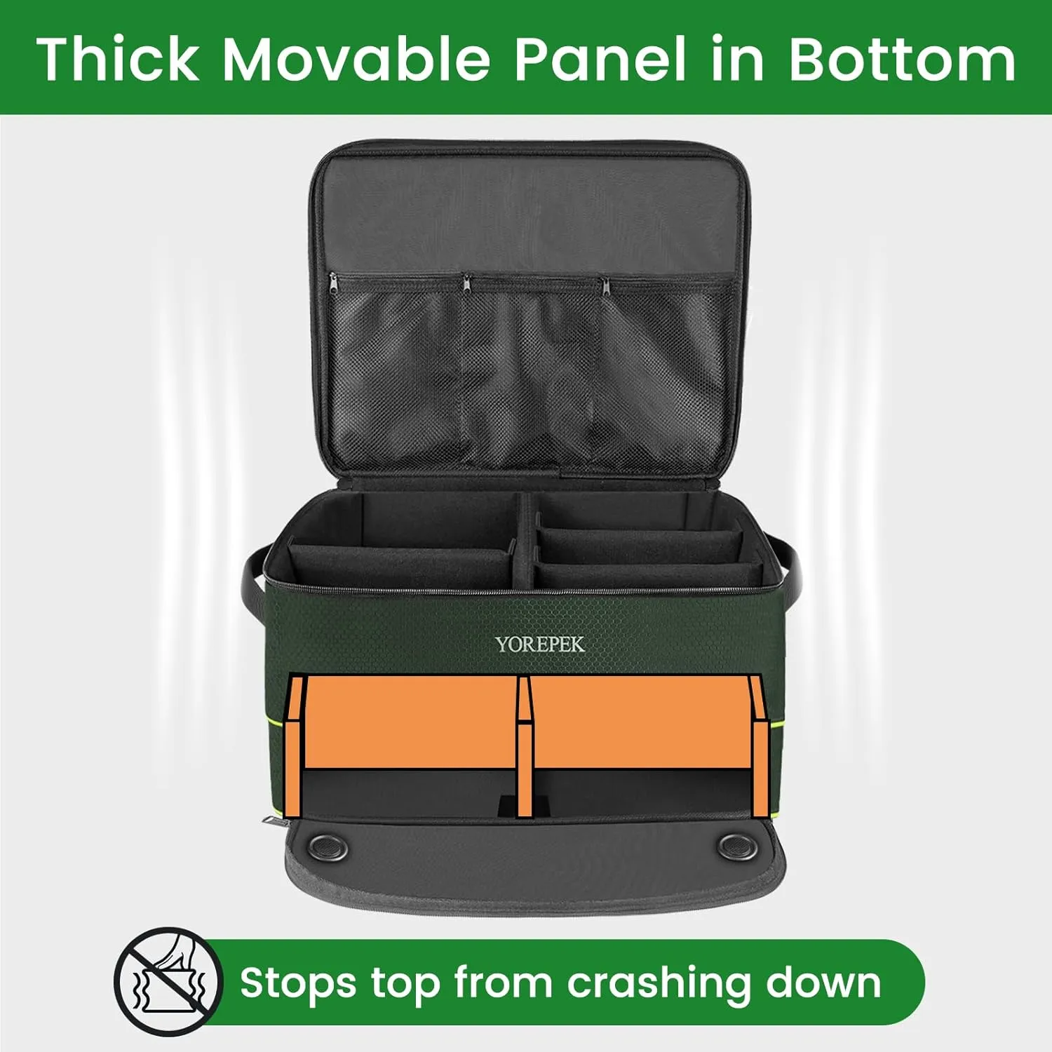 YOREPEK 2 Layer Golf Trunk Organizer, Golf Gifts for Men with Separate Ventilated Compartment for 2 Pair Shoes, Waterproof Car Trunk Locker for Balls, Tees, Clothes, Gloves, Accessories, Golfer Gifts