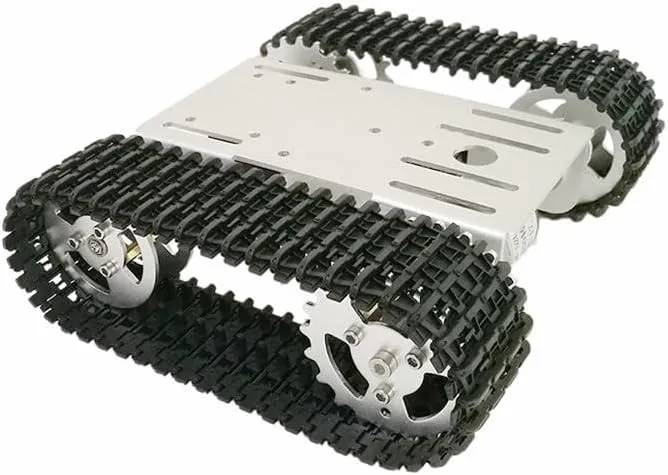 Zephis Mini T101 Smart Robot Tank Chassis Tracked Car Platform with 33GB-520 Motor for D1Y Robot Graduation RC Robot Toy Part - (Color: Pink)