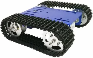 Zephis Mini T101 Smart Robot Tank Chassis Tracked Car Platform with 33GB-520 Motor for D1Y Robot Graduation RC Robot Toy Part - (Color: Pink)